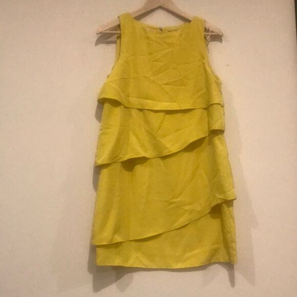 ZARA Basic Yellow Panel Dress - Size Medium - Picture 1 of 8